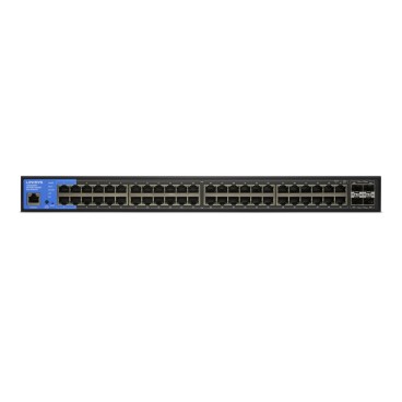 Linksys Switch réseau Gigabit PoE+ à 48 ports, 740 W, avec emplacements pour 4 ports 10 G Uplink SFP+