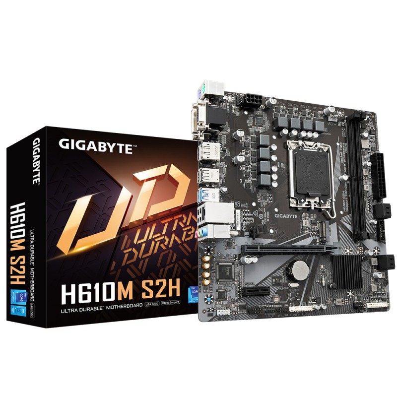 GIGABYTE H610M S2H carte mère Intel H610 Express LGA 1700 micro ATX