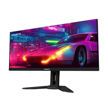 GIGABYTE M34WQ Moniteur de jeu 34” WQHD - 3440x1440 (WQHD), 144Hz, 1ms, 400 cd m2, FreeSync Premium, Display HDR400, HDMI 2.0,