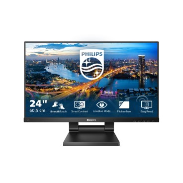 Philips 242B1TC 00 écran plat de PC 60,5 cm (23.8") 1920 x 1080 pixels Full HD LED Écran tactile Noir