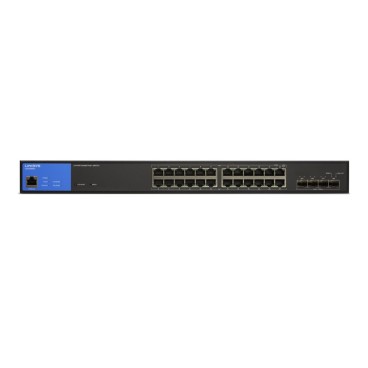 Linksys Switch réseau Gigabit PoE+ à 24 ports, 410 W, avec emplacements pour 4 ports 10 G Uplink SFP+