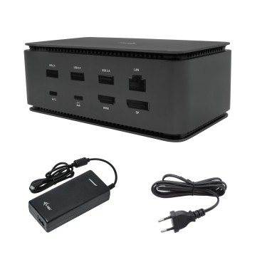 i-tec Metal USB4 Docking station Dual 4K HDMI DP with Power Delivery 80 W + Universal Charger 100 W