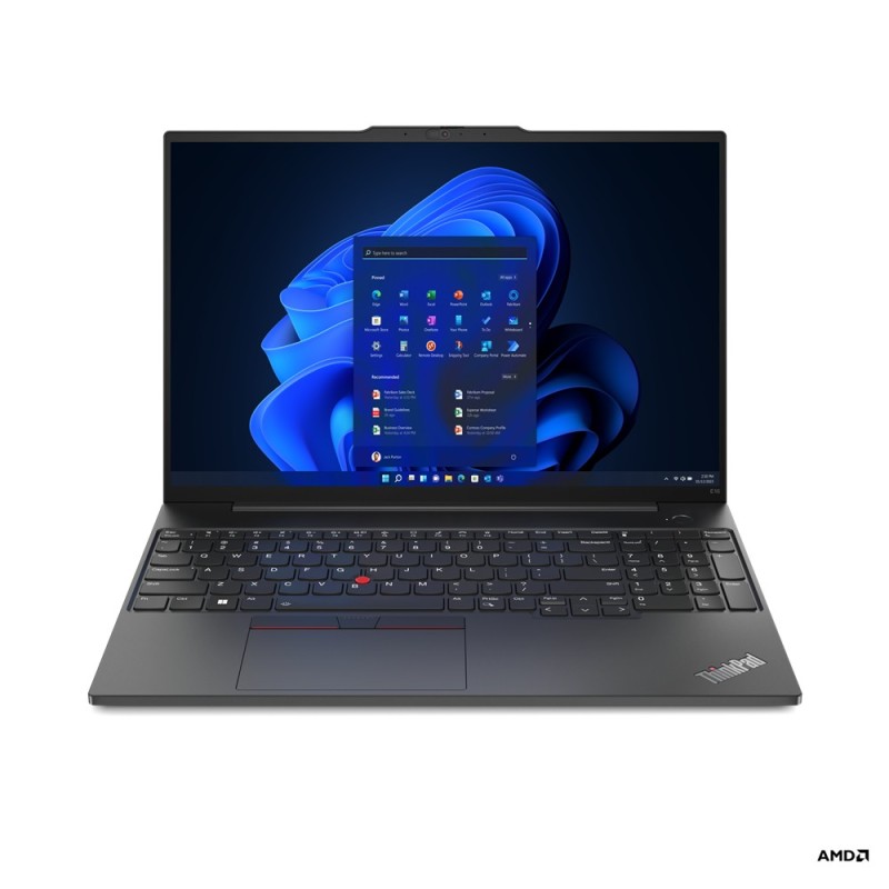 Lenovo ThinkPad E16 AMD Ryzen™ 5 7530U Ordinateur portable 40,6 cm (16") WUXGA 16 Go DDR4-SDRAM 512 Go SSD Wi-Fi 6 (802.11ax)