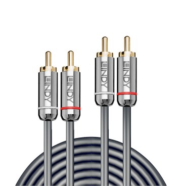 Lindy 35345 câble audio 1 m 2 x RCA Anthracite