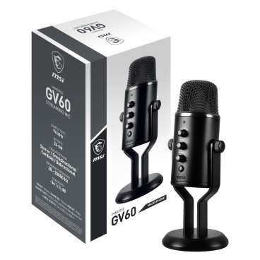 MSI IMMERSE GV60 STREAMING MIC microphone Noir Microphone de console de jeu