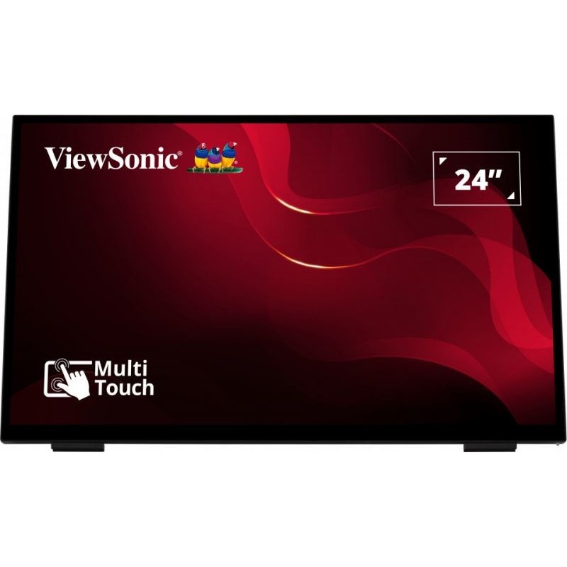 Viewsonic TD2465 affichage de messages Écran plat interactif 61 cm (24") LED 250 cd m² Full HD Noir Écran tactile