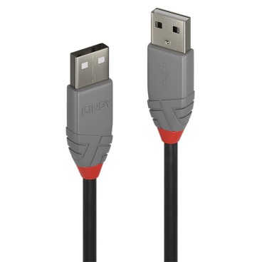 Lindy 36691 câble USB USB 2.0 0,5 m USB A Noir, Gris