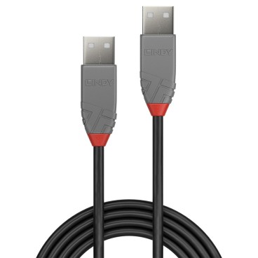 Lindy 36691 câble USB USB 2.0 0,5 m USB A Noir, Gris