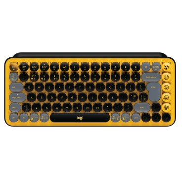 Logitech POP Keys Wireless Mechanical Keyboard With Emoji Keys clavier Universel RF sans fil + Bluetooth AZERTY Français Noir,