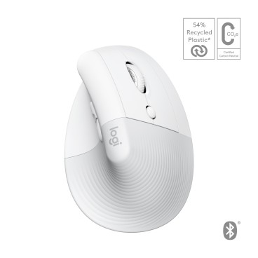 Logitech Lift for Mac souris Bureau Droitier RF sans fil + Bluetooth Optique 4000 DPI