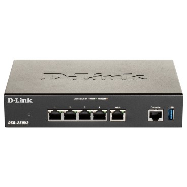 D-Link DSR-250V2 routeur sans fil Gigabit Ethernet Noir