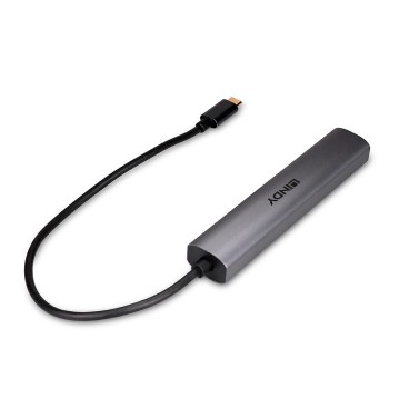 Lindy 43385 hub & concentrateur USB Type-C 10000 Mbit s Gris