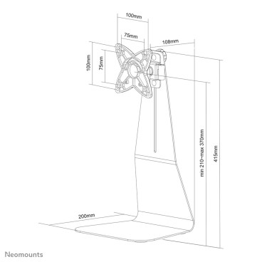 Neomounts support moniteur de bureau