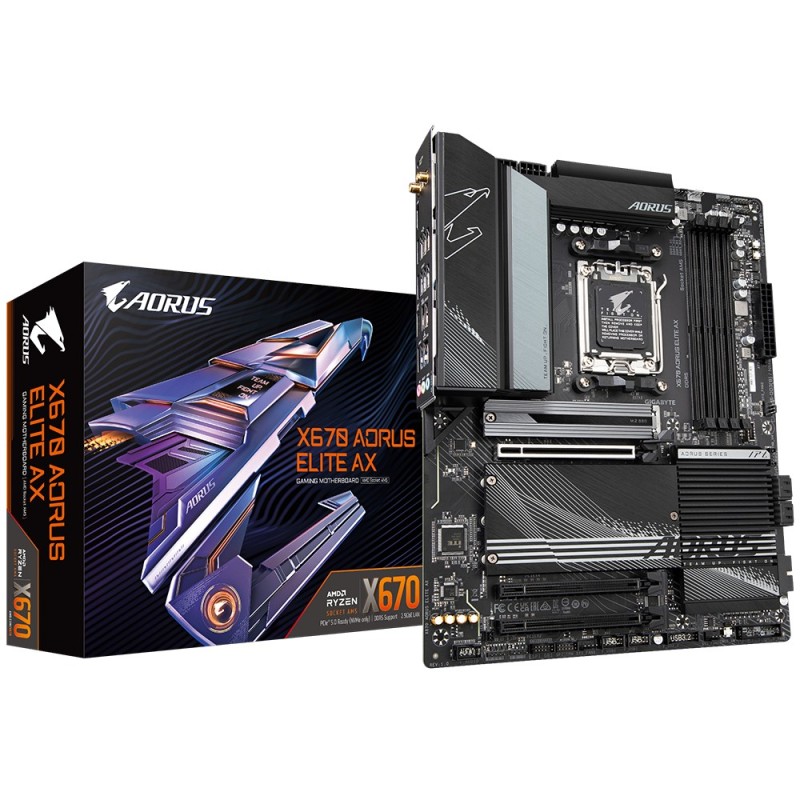 GIGABYTE X670 AORUS ELITE AX carte mère AMD X670 Emplacement AM5 ATX