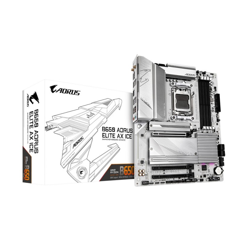 GIGABYTE B650 AORUS ELITE AX ICE carte mère AMD B650 Emplacement AM5 ATX