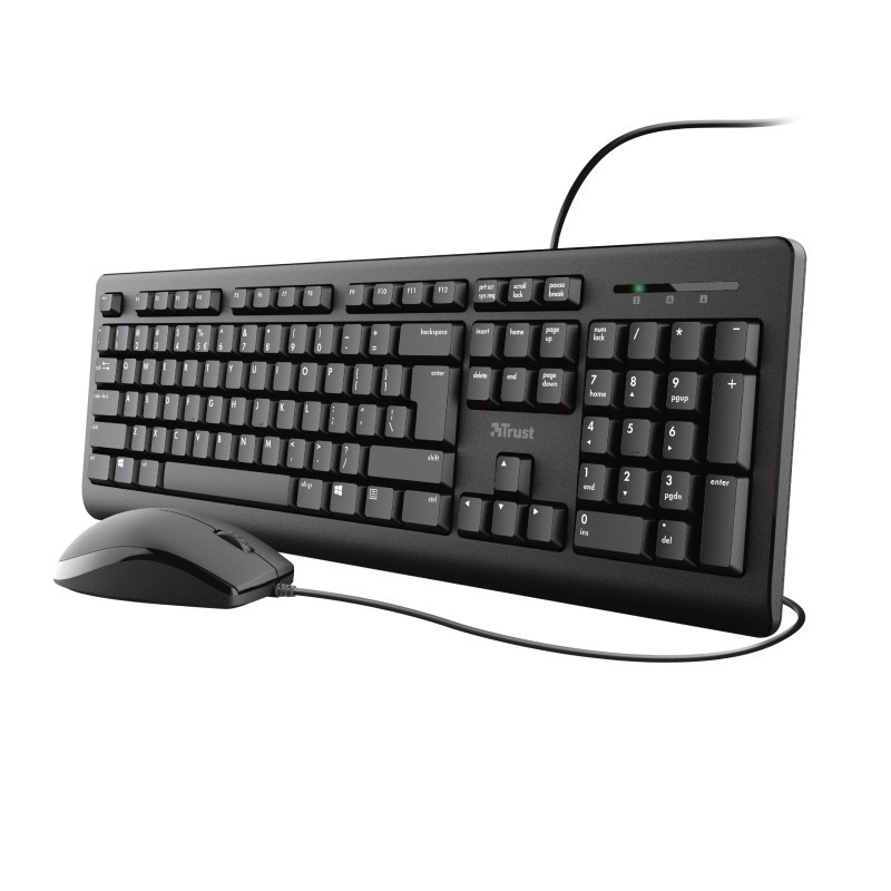 Trust TKM-250 clavier Souris incluse Universel USB AZERTY Français Noir