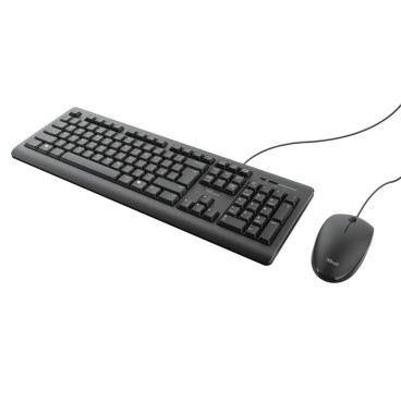 Trust TKM-250 clavier Souris incluse Universel USB AZERTY Français Noir