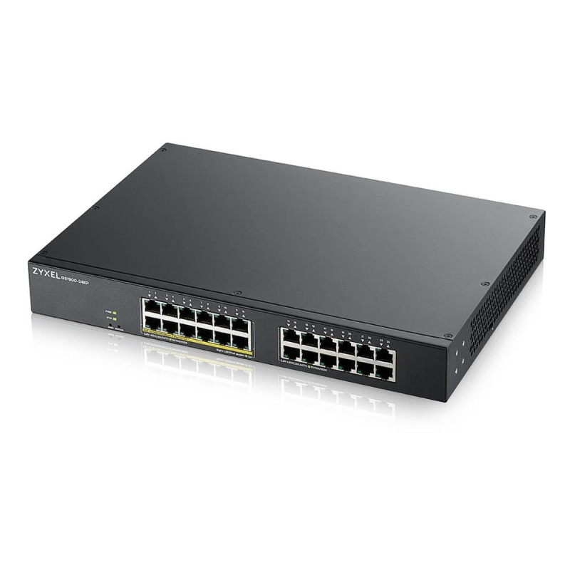 Zyxel GS1900-24EP Géré L2 Gigabit Ethernet (10 100 1000) Connexion Ethernet, supportant l'alimentation via ce port (PoE) Noir