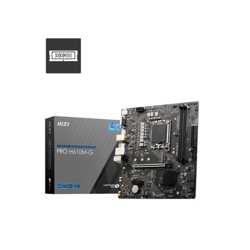 MSI PRO H610M-G carte mère Intel H610 LGA 1700 micro ATX