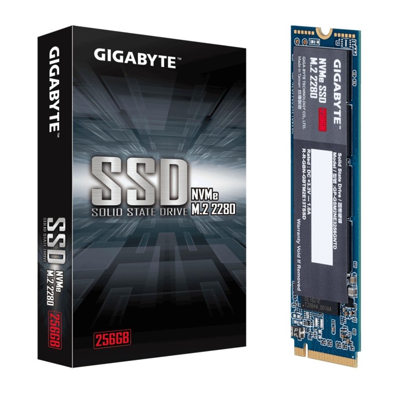 GIGABYTE GP-GSM2NE3256GNTD disque SSD 256 Go M.2 PCI Express 3.0 NVMe