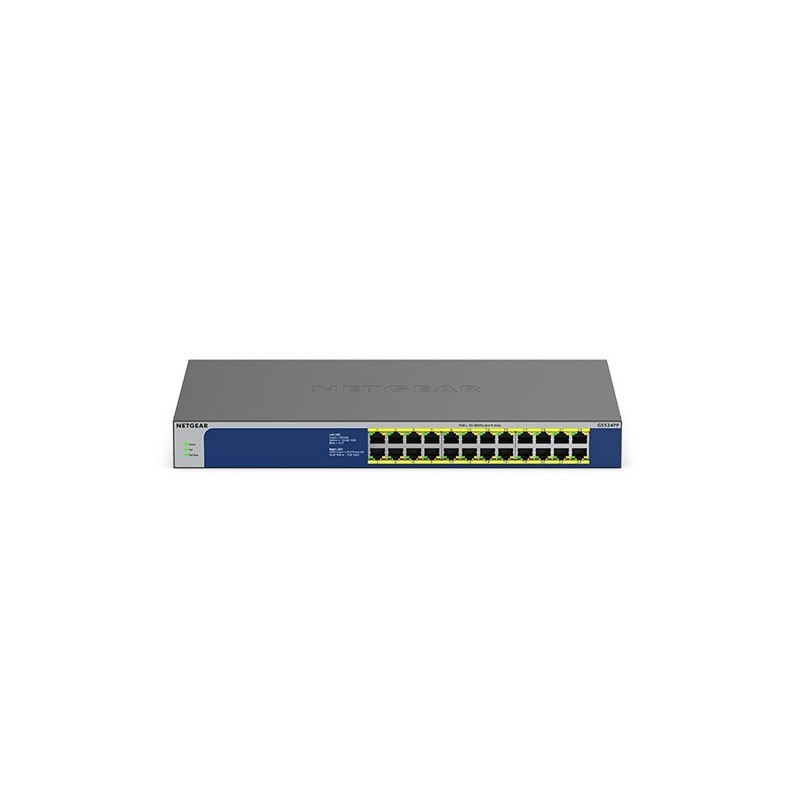 NETGEAR GS524PP Non-géré Gigabit Ethernet (10 100 1000) Connexion Ethernet, supportant l'alimentation via ce port (PoE) Gris