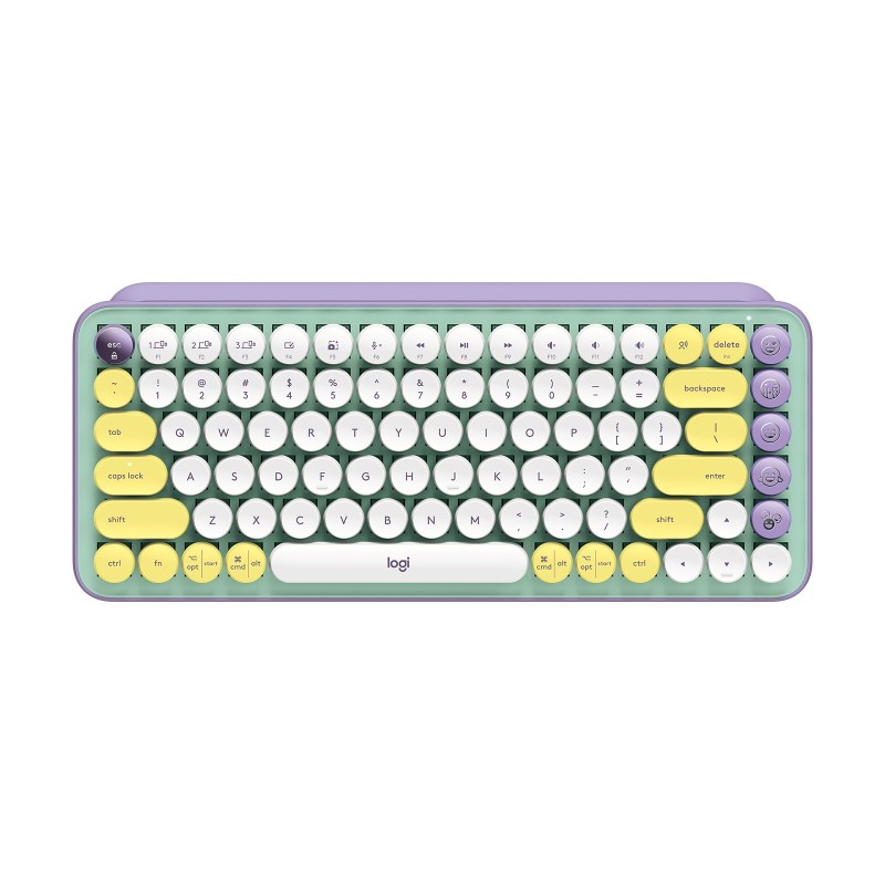 Logitech POP Keys Wireless Mechanical Keyboard With Emoji Keys clavier Universel Bluetooth AZERTY Français Couleur menthe