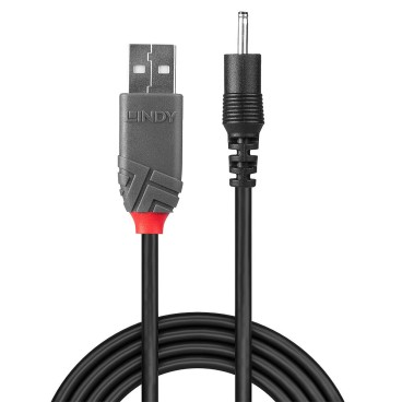 Lindy 70265 câble électrique Noir 1,5 m USB A EIAJ-01 (2.5 mm, 0.7 mm)