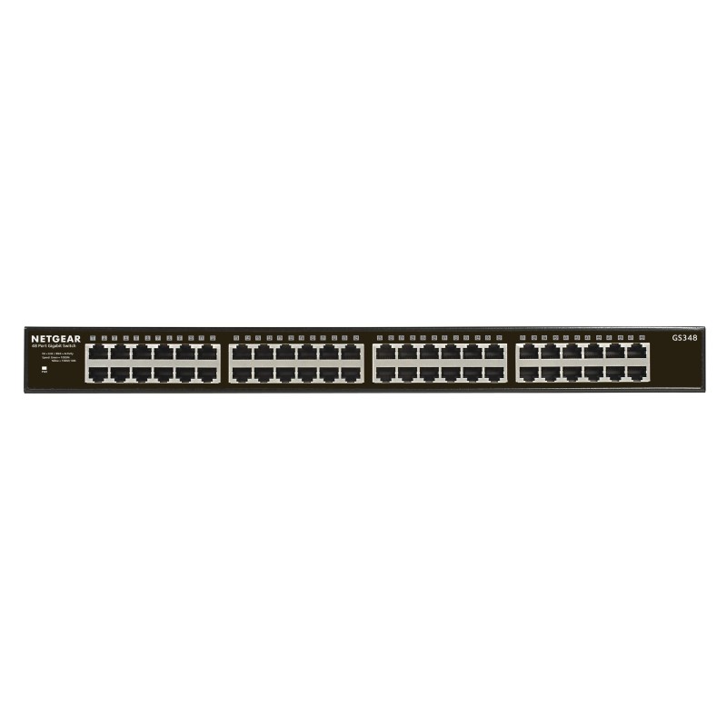 NETGEAR GS348 Non-géré Gigabit Ethernet (10 100 1000) 1U Noir