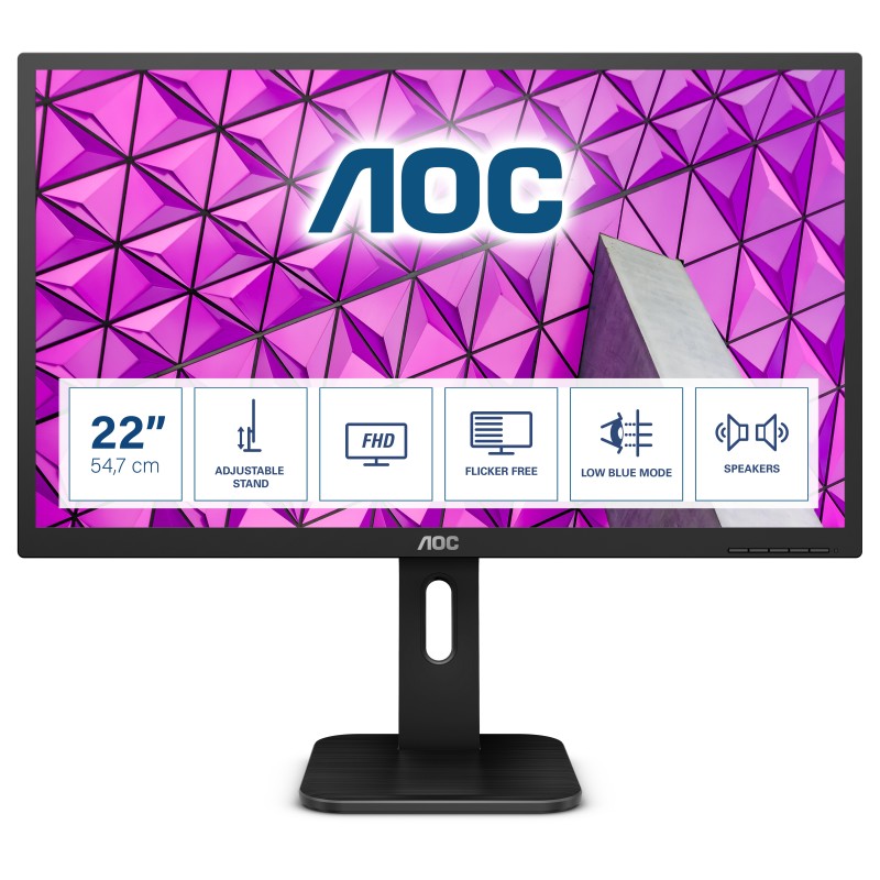 AOC P1 22P1D LED display 54,6 cm (21.5") 1920 x 1080 pixels Full HD Noir