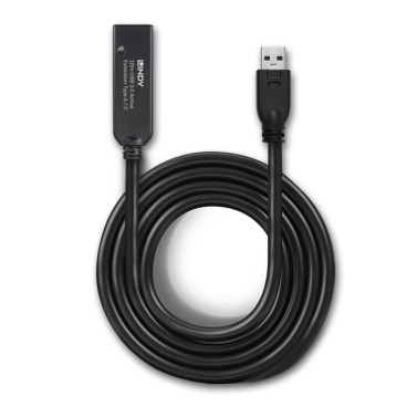 Lindy 43376 câble USB USB 3.2 Gen 1 (3.1 Gen 1) 10 m USB A USB C Noir