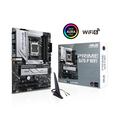 ASUS PRIME X670-P WIFI AMD X670 Emplacement AM5 ATX