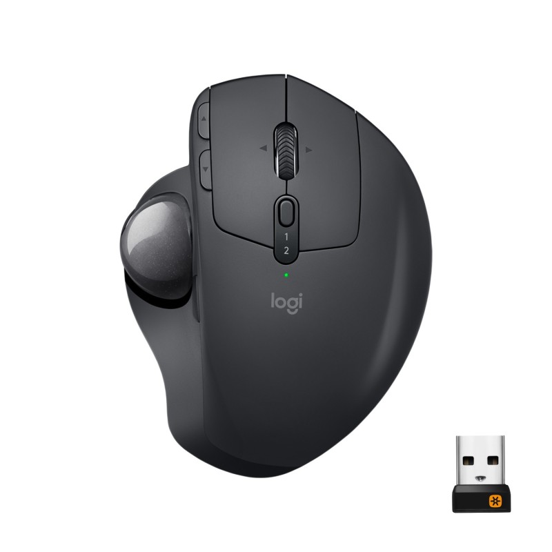 Logitech MX Ergo souris Bureau Droitier RF sans fil + Bluetooth Trackball 440 DPI