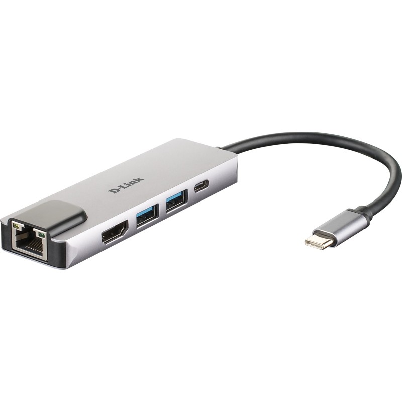 D-Link DUB-M520 station d'accueil Avec fil Thunderbolt 3 Aluminium, Noir