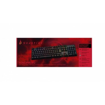 SureFire KingPin M2 clavier Jouer USB AZERTY Français Noir, Métallique