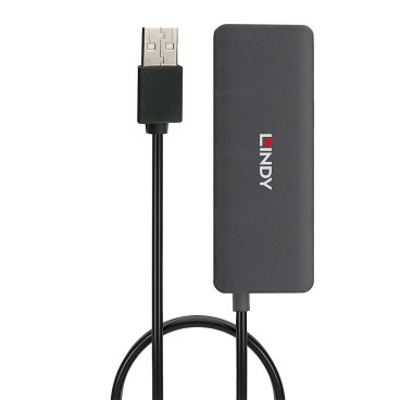 Lindy 42986 hub & concentrateur USB 2.0 480 Mbit s Noir