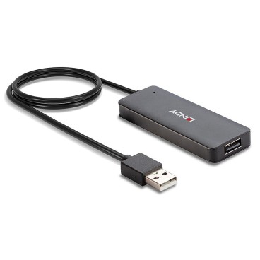 Lindy 42986 hub & concentrateur USB 2.0 480 Mbit s Noir