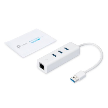 TP-Link UE330 station d'accueil Avec fil USB 3.2 Gen 1 (3.1 Gen 1) Type-A Blanc