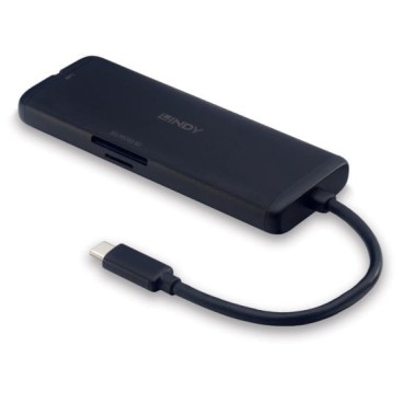 Lindy 43358 station d'accueil Avec fil USB 3.2 Gen 1 (3.1 Gen 1) Type-C Noir