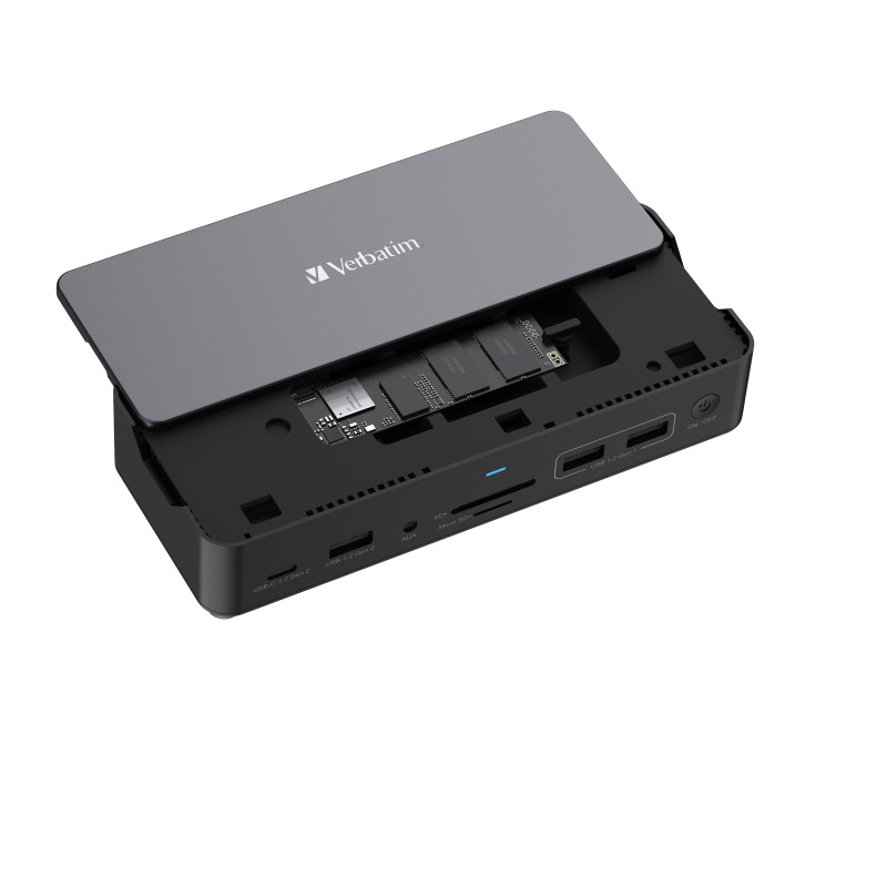 Verbatim CDS-15S Avec fil USB 3.2 Gen 1 (3.1 Gen 1) Type-C Noir, Gris