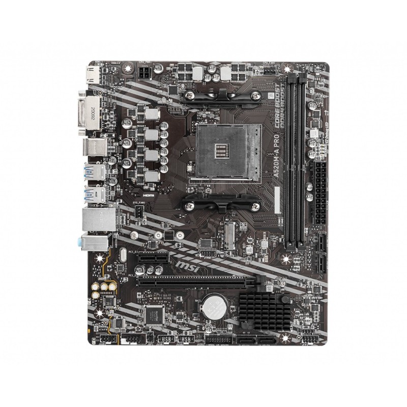 MSI A520M-A PRO carte mère AMD A520 Emplacement AM4 micro ATX