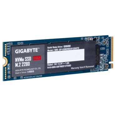 GIGABYTE GP-GSM2NE3512GNTD disque SSD 512 Go M.2 PCI Express 3.0 NVMe