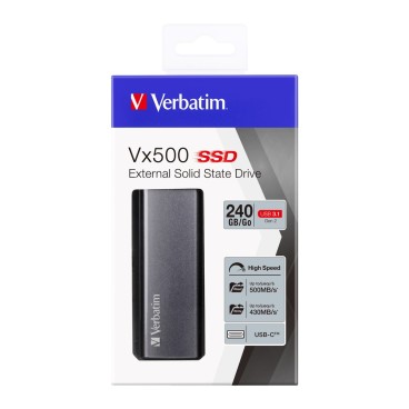 Verbatim Disque SSD externe Vx500 USB 3.1 Gén 2 240 Go