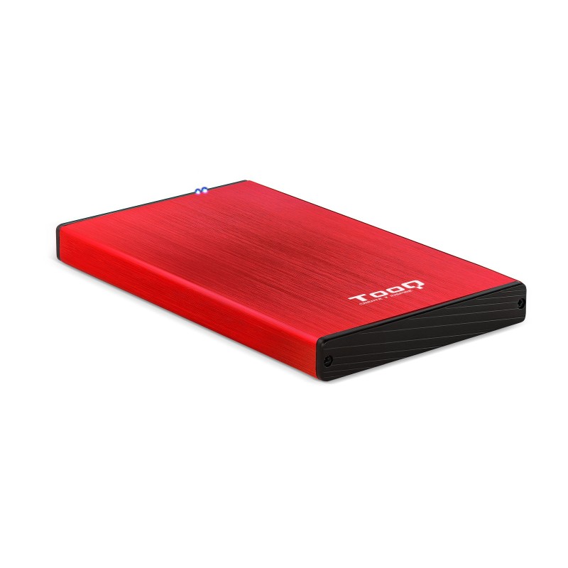 TooQ TQE-2527R Boîtier de disques de stockage Boîtier HDD Noir, Rouge 2.5"