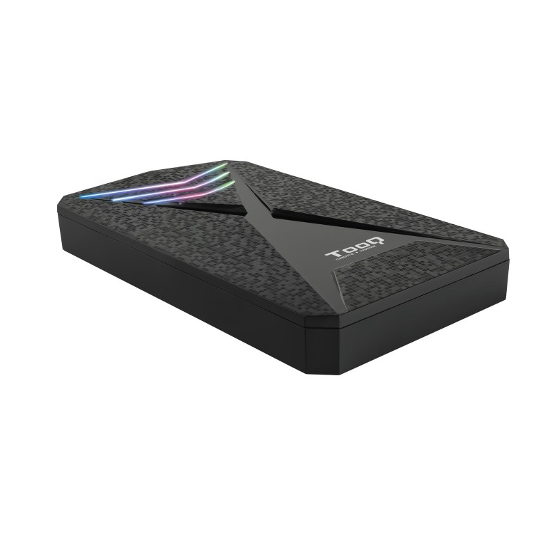 TooQ TQE-2550RGB Boîtier de disques de stockage Boîtier disque dur SSD Noir 2.5"