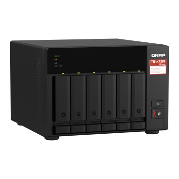 QNAP TS-673A NAS Tower AMD Ryzen V1500B 8 Go DDR4 QNAP Turbo System Noir