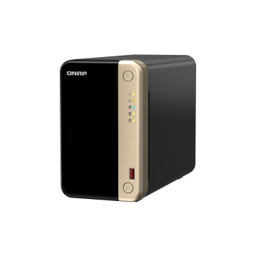 QNAP TS-264 NAS Tower Intel® Celeron® N5095 8 Go QNAP QTS Noir, Or