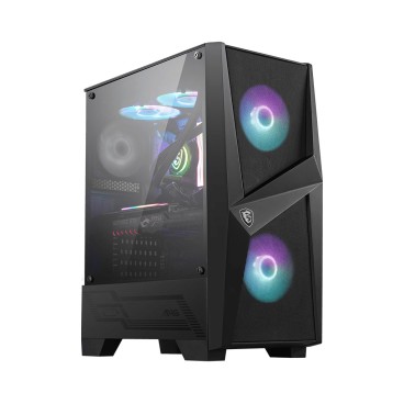 MSI MAG FORGE 100R unité centrale Midi Tower Noir, Transparent