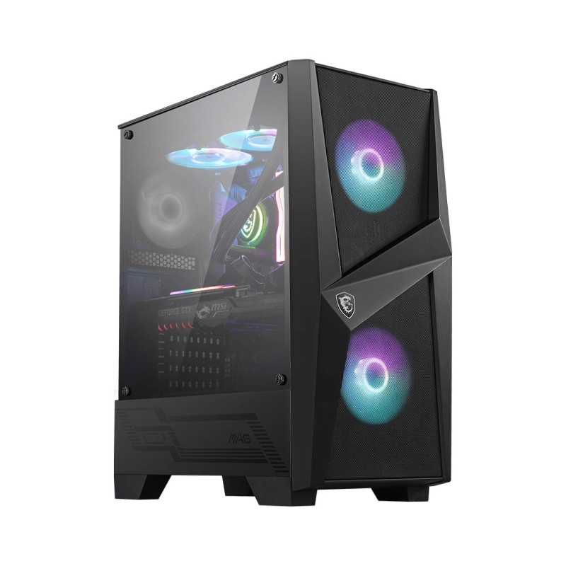 MSI MAG FORGE 100R unité centrale Midi Tower Noir, Transparent