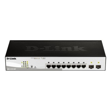 D-Link DGS-1210-08P Géré L2 Gigabit Ethernet (10 100 1000) Connexion Ethernet, supportant l'alimentation via ce port (PoE) Noir