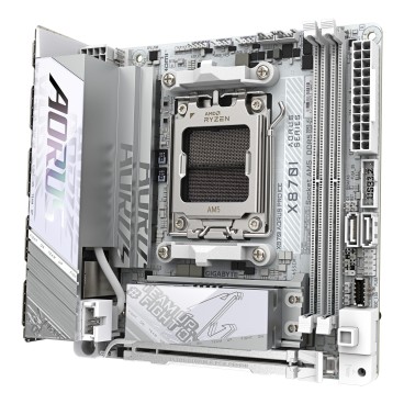 GIGABYTE X870I AORUS PRO ICE Carte mère - Compatible avec les processeurs AMD Ryzen série 9000, VRM 8+2+1 phases, jusqu'à 8400
